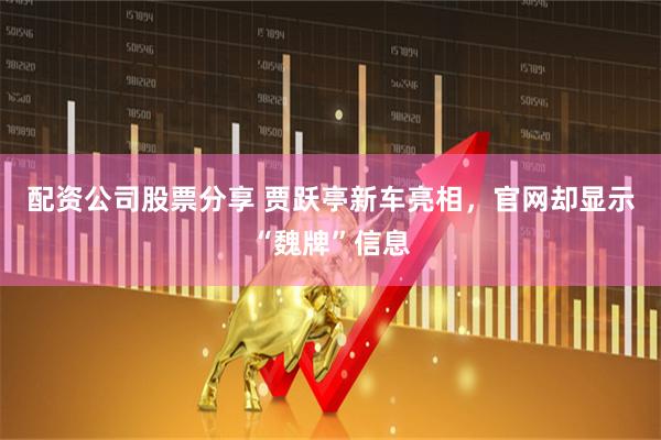 配资公司股票分享 贾跃亭新车亮相，官网却显示“魏牌”信息
